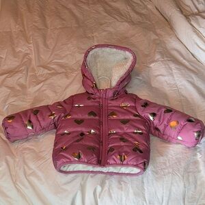Carter's Pink and Gold Heart Baby Jacket